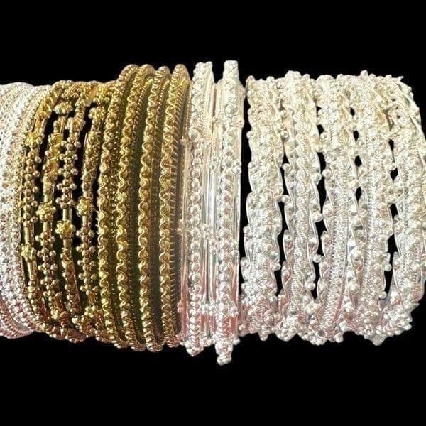BULK LOT SILVER & GOLD TONE BANGLE BRACELETS Jewelry 19 Total Bracelets Wearable - Thumbnail 8