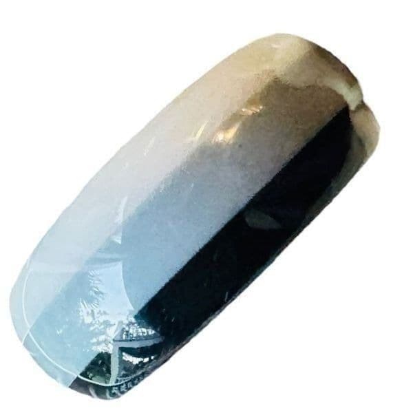 BAKELITE CATELIN 1940s Art Deco Bangle Bracelet Vintage Laminated Black Gray Bak - Thumbnail 6