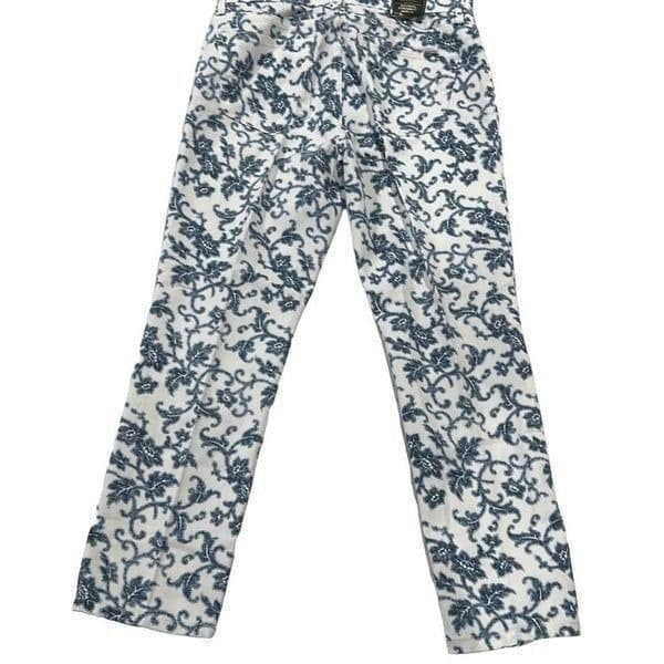 LAUREN RALPH LAUREN Indigo Multi Floral Modern Straight Ankle Cropped Denim Jean - Thumbnail 5