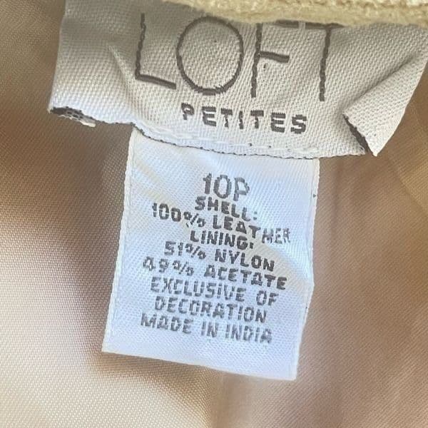 LOFT Ann Taylor Genuine Leather Skirt Size 10P - Thumbnail 3