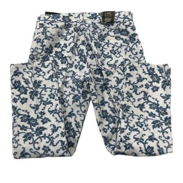 LAUREN RALPH LAUREN Indigo Multi Floral Modern Straight Ankle Cropped Denim Jean - Thumbnail 4