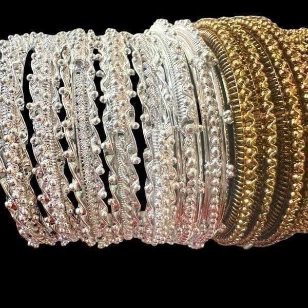 BULK LOT SILVER & GOLD TONE BANGLE BRACELETS Jewelry 19 Total Bracelets Wearable - Thumbnail 7