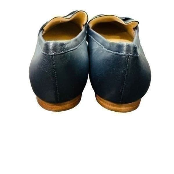 TALBOTS NWOT Navy Blue Leather Ryan Becca Penny Loafer Flats Shoes $119 Retail S - Thumbnail 8