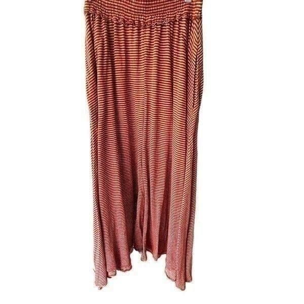 FREE PEOPLE BEACH Striped Linen Cotton Blend Super Comfy Wide Leg Palazzo Pant W - Image 1