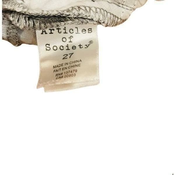 Articles of SOCIETY Carly Crop Release Hem Skinny Ankle Jeans Light Smoke Sz 27 - Thumbnail 4