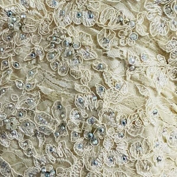 MADELINE GARDNER WEDDING DRESS MGNY BY MORILEE Allover Stretch Lace Crystal Cavi - Thumbnail 5