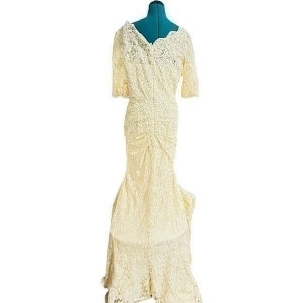 MADELINE GARDNER WEDDING DRESS MGNY BY MORILEE Allover Stretch Lace Crystal Cavi - Thumbnail 7