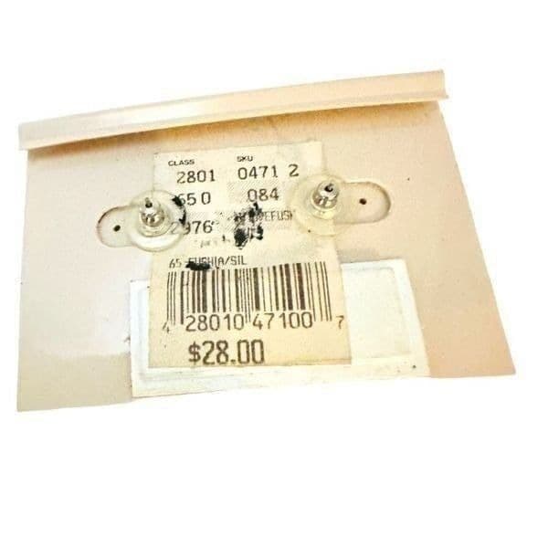 ACCESSORY LADY Deadstock Vintage Fuchsia Pink Rhinestone Dangle Earrings - Thumbnail 3