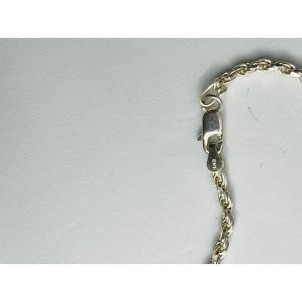 Beautiful Labradorite pendant and sterling silver 20” rope chain necklace - Thumbnail 5