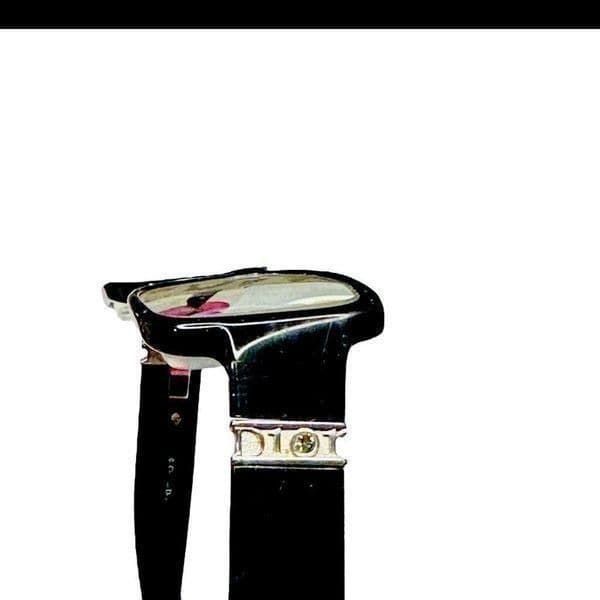 DIOR CHRISTIAN DIOR Unisex Eyeglasses Rectangular Frame Full Black Rim Eyewear G - Image 1