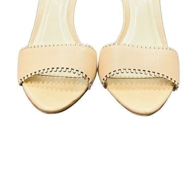 LOEFFLER RANDALL EUC Leora Leather Embossed d'Orsay Sandal High Heel Shoes Snake - Thumbnail 4