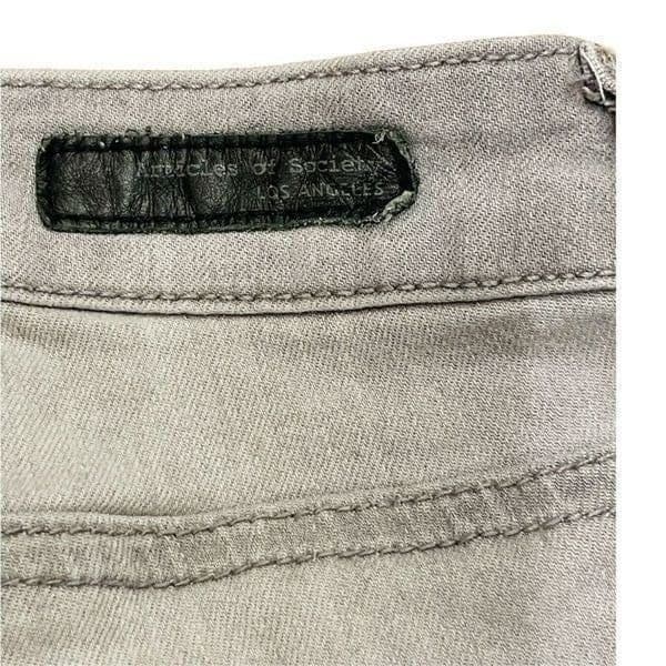 Articles of SOCIETY Carly Crop Release Hem Skinny Ankle Jeans Light Smoke Sz 27 - Thumbnail 8