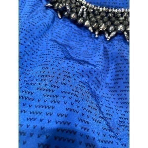 GRYPHON x ANTHROPOLOGIE 100% Silk A-line Dress Beaded Neckline Fully Lined Size - Thumbnail 7