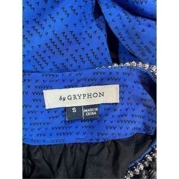 GRYPHON x ANTHROPOLOGIE 100% Silk A-line Dress Beaded Neckline Fully Lined Size - Thumbnail 5