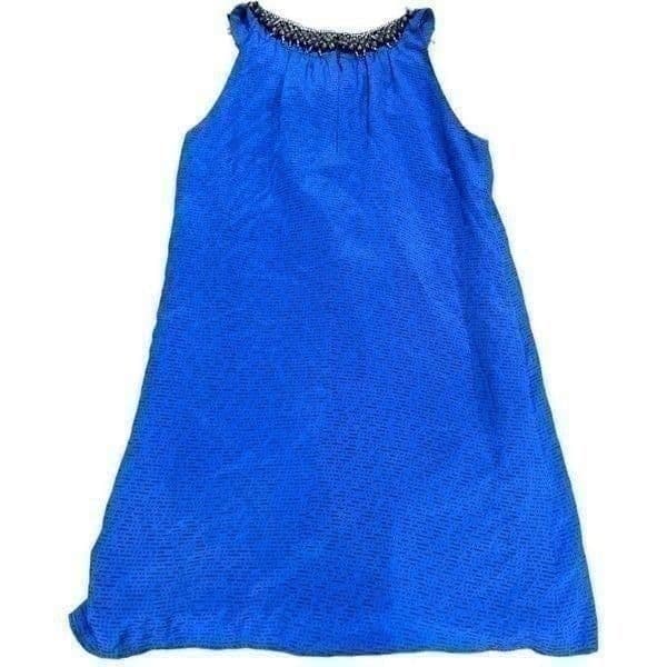 GRYPHON x ANTHROPOLOGIE 100% Silk A-line Dress Beaded Neckline Fully Lined Size - Thumbnail 3