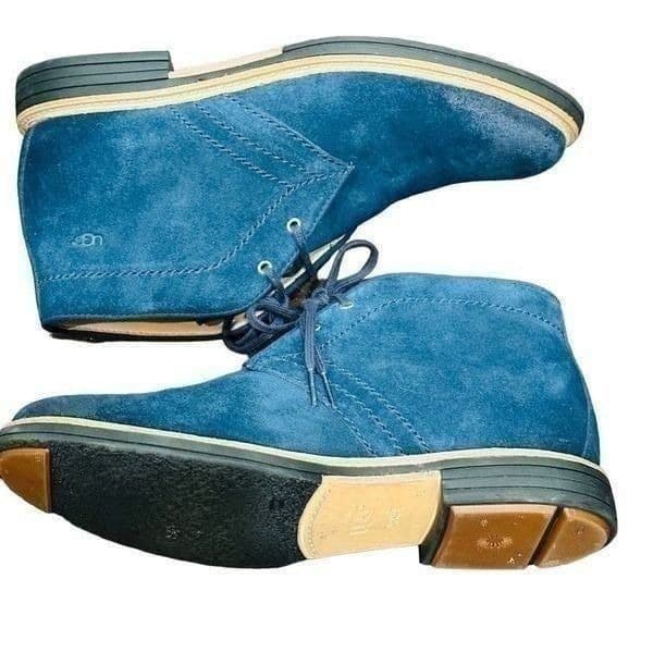 UGG Dagmann Chukka Boots Grizzly Blue Suede Treadlite Men’s Size 7.5 - Thumbnail 3