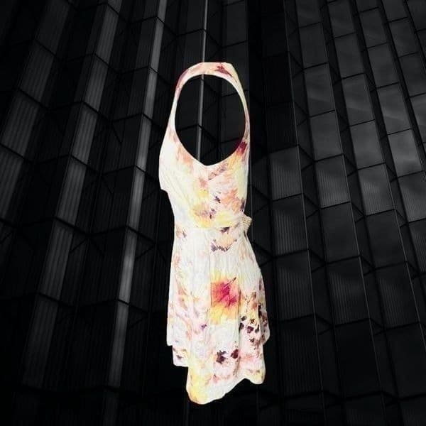 Anthropologie Hunter Bell New York Kukka Tea Abstract Dress Lined w/ Cut Out Bac - Thumbnail 2