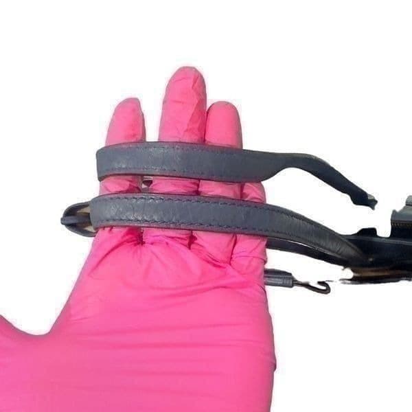 KATE SPADE Navy Blue Large Ostrich Embossed Leather Tote Bag Purse EUC - Thumbnail 11