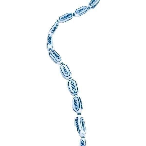 Antique Chinese Porcelain Silver Necklace on Double Hand Knotted Silk - Thumbnail 2