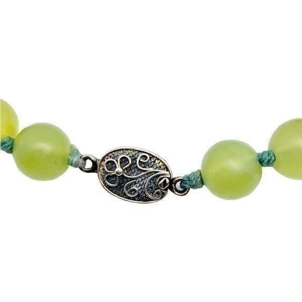Genuine Chinese Jade Cloisonné Sterling Silver Hand Knotted Silk Cord Necklace - Thumbnail 8