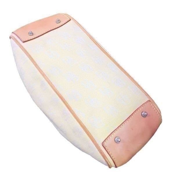 DOONEY & BOURKE Vintage Yellow Monogram Y2K Canvas Leather Made In the USA Satch - Thumbnail 4