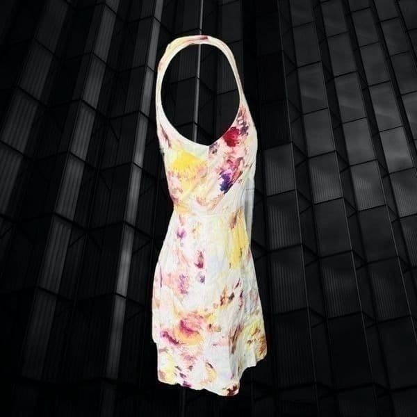 Anthropologie Hunter Bell New York Kukka Tea Abstract Dress Lined w/ Cut Out Bac - Thumbnail 3