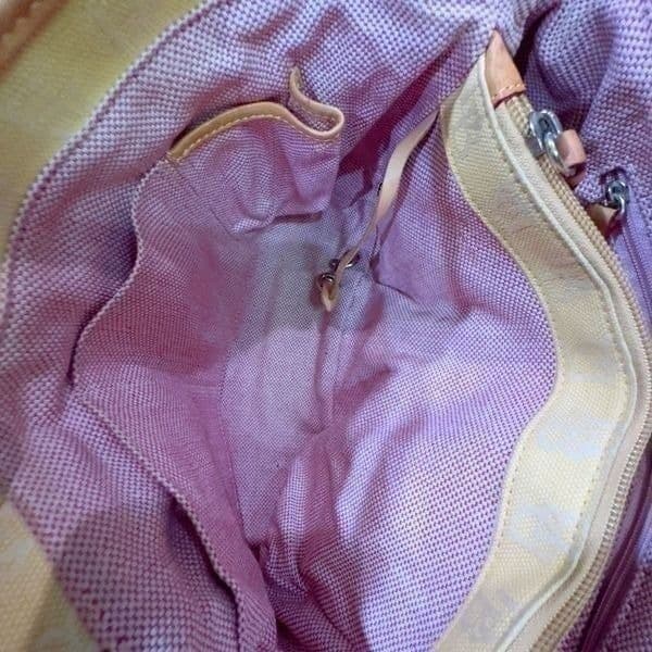 DOONEY & BOURKE Vintage Yellow Monogram Y2K Canvas Leather Made In the USA Satch - Thumbnail 10