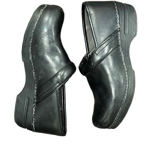 DANSKO XP Professional Black Leather Clog Slip On Shoes Size 38 (7.5-8)