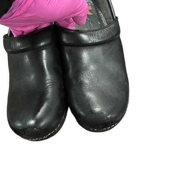 DANSKO XP Professional Black Leather Clog Slip On Shoes Size 38 (7.5-8) - Thumbnail 4