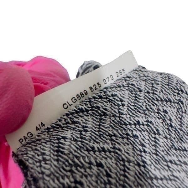 EMPORIO ARMANI Stretch Navy Blue White Long Sleeve Herringbone Collared Shirt Dr - Thumbnail 3