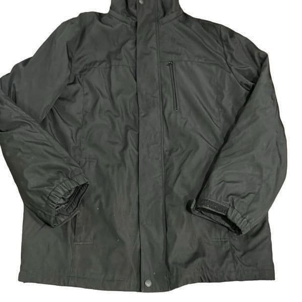 CK CALVIN KLEIN Black Wind Protection Water Rain Resistant Winter Heavy Coat Dua - Image 1