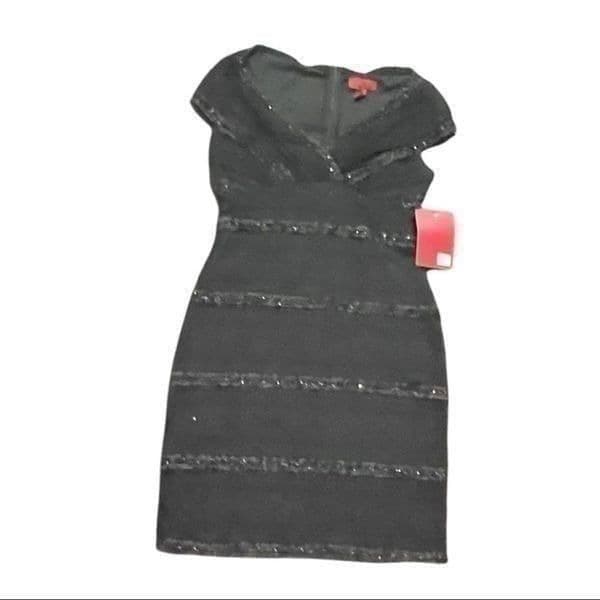 JS Collections Petite Nordstrom Little Black Dress NWT - Thumbnail 2