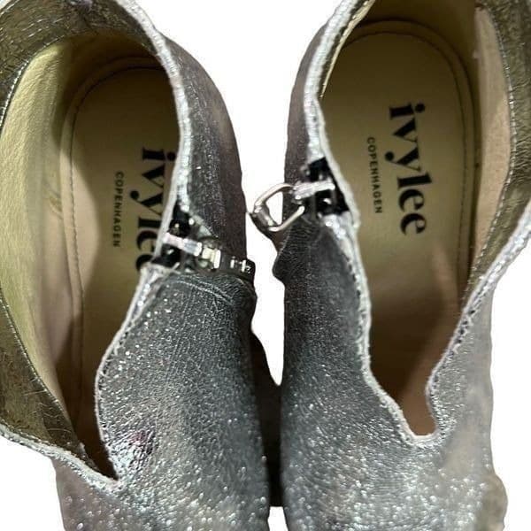 IVYLEE COPENHAGEN Vivian Silver Metallic Ankle Booties Size 36 (US 5) $369 Retai - Thumbnail 8