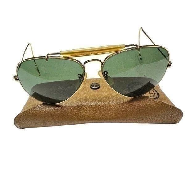 Vintage B&L Ray Ban Bausch & Lomb Black Outdoorsman Reloaded w/Case Sunglasses