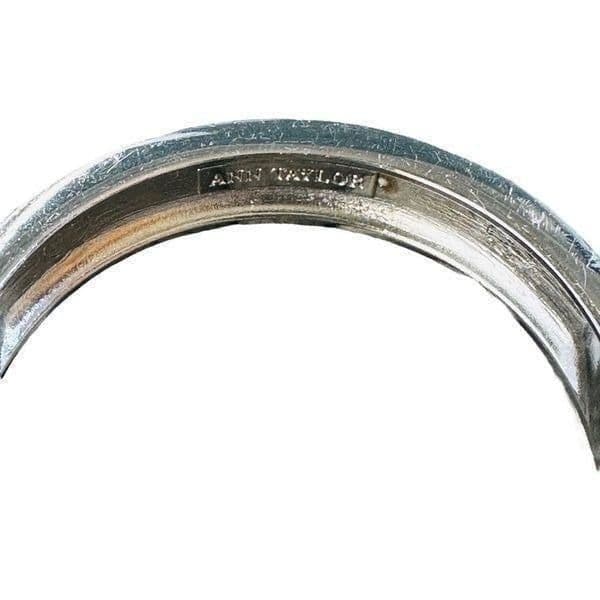 Ann Taylor Hinged Braclet Snakeskin Magnetic Design Interlock Rhinestones - Thumbnail 3