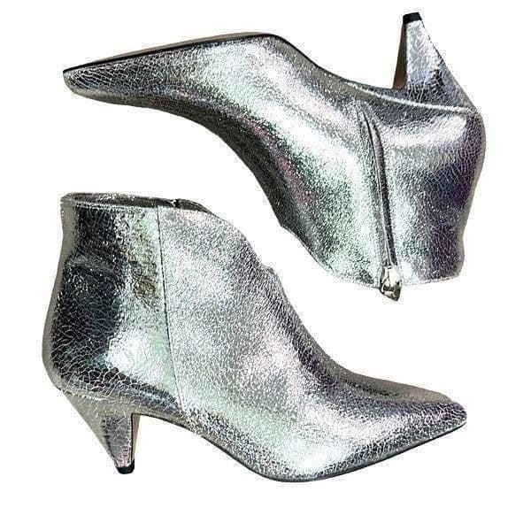 IVYLEE COPENHAGEN Vivian Silver Metallic Ankle Booties Size 36 (US 5) $369 Retai - Thumbnail 2