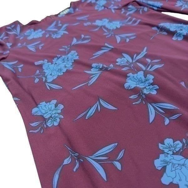 RALPH LAUREN LRL Almonte ABBI Jersey Dress Passion Plum Purple Blue Floral Dress - Thumbnail 5