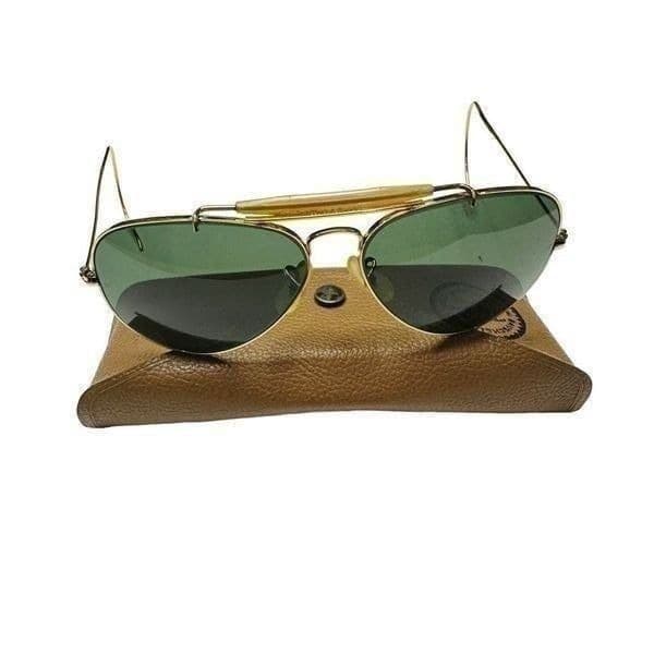 Vintage B&L Ray Ban Bausch & Lomb Black Outdoorsman Reloaded w/Case Sunglasses - Thumbnail 6