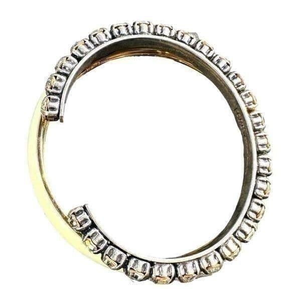 J. CREW SET OF 2 Beautiful Rhinestone Gold Plated Cuffed with Seamless Bracelets - Thumbnail 4