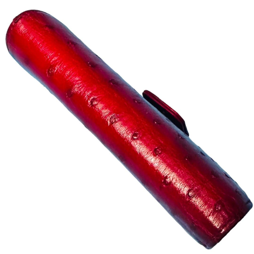 PRADA Red Goldtone Luxury Ostrich Leather Wallet Cardholder w/ COA ~ RARE - Thumbnail 9