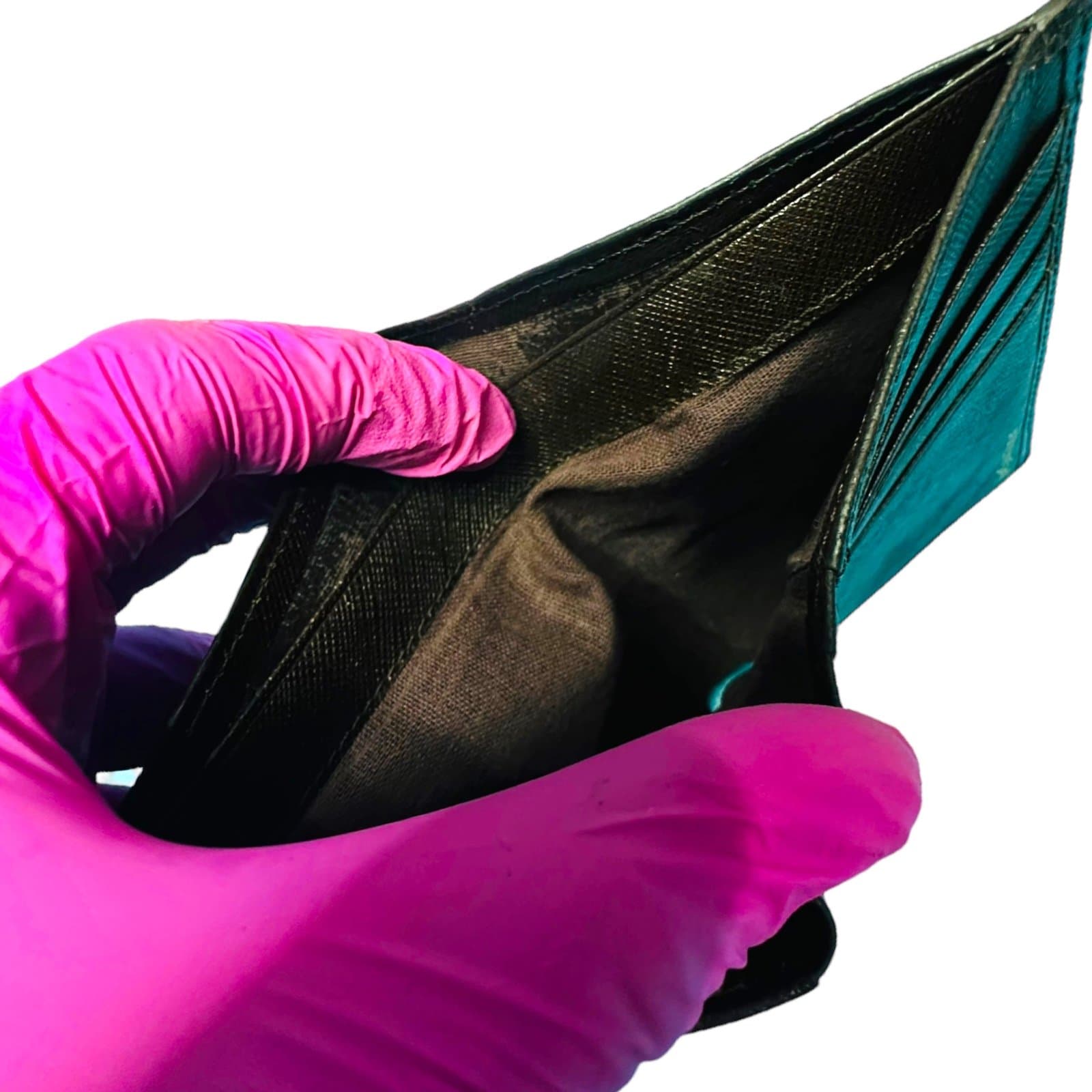 YSL YVES SAINT LAURENT Dark Brown Goldtone Saffiano Leather Kisslock Wallet Card - Thumbnail 7