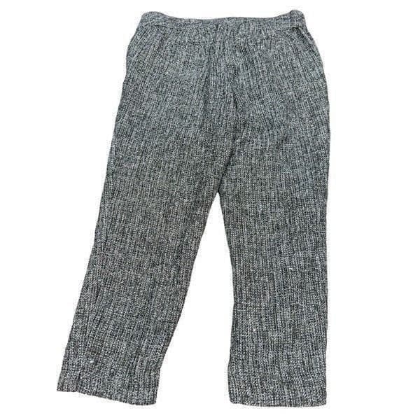 TALBOTS *NWT* Hampshire Ankle Pant Trouser Slacks Silver Black Metallic Detail P - Thumbnail 3