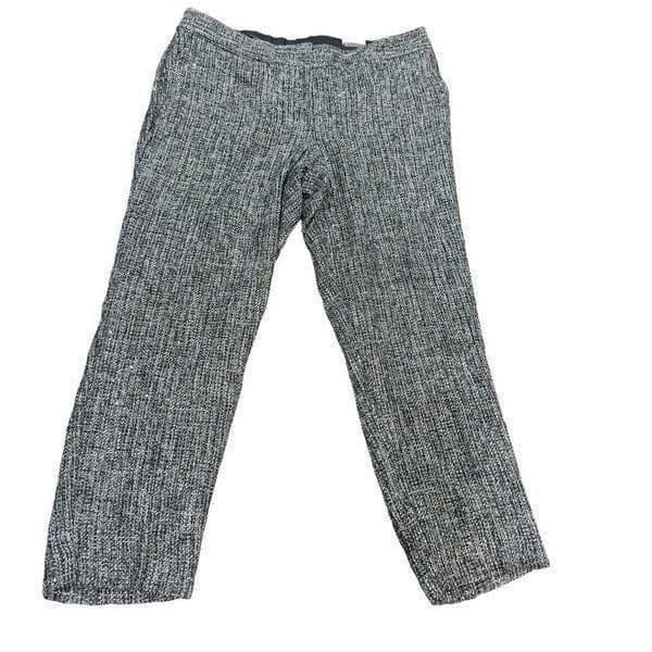 TALBOTS *NWT* Hampshire Ankle Pant Trouser Slacks Silver Black Metallic Detail P - Thumbnail 2