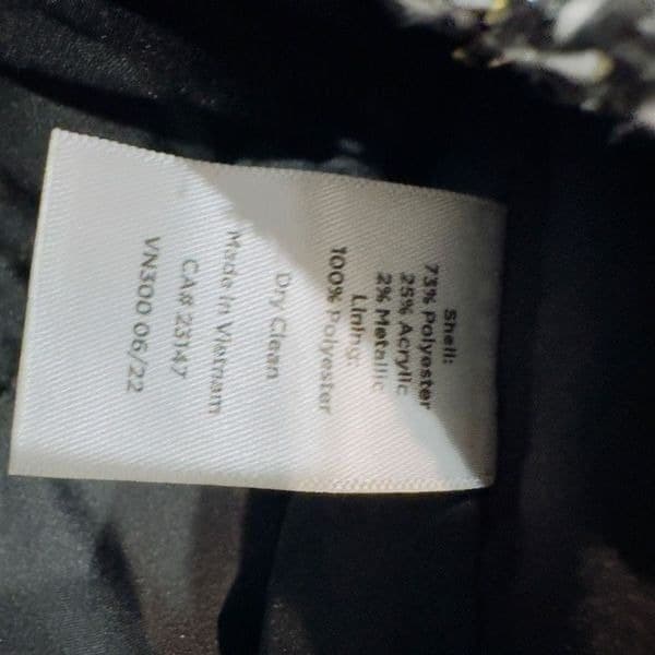 TALBOTS *NWT* Hampshire Ankle Pant Trouser Slacks Silver Black Metallic Detail P - Thumbnail 5