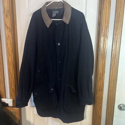 Nautica Men’s XL Jacket Zip And Button Up Polyester-D - Image 1