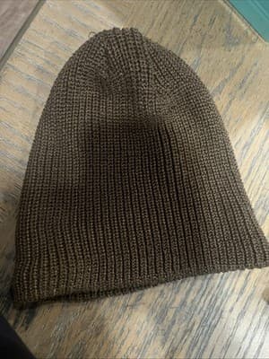 G George One Size Fits All 100% Polyester Solid Brown Beanie Hat - Image 1