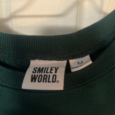 smiley world sweatshirt Green Medium Woman’s With Pink Graphics Dress Long - Thumbnail 3