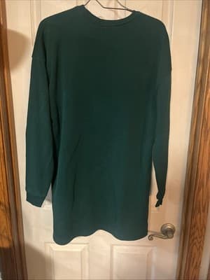 smiley world sweatshirt Green Medium Woman’s With Pink Graphics Dress Long - Thumbnail 4