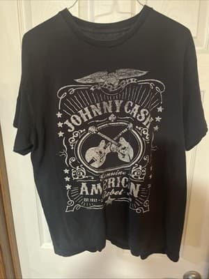 Johnny Cash T-Shirt, Gildan Brand, Size Medium, Black, Short Sleeve - Thumbnail 3