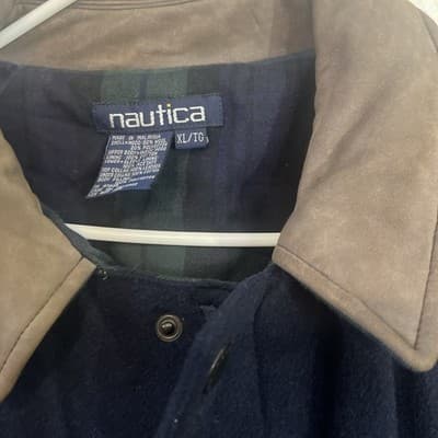 Nautica Men’s XL Jacket Zip And Button Up Polyester-D - Thumbnail 2